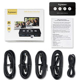 USB 3.0 Switch Selector, 4 Port KVM Switch for 4 Computers Sharing 4 USB Devices