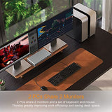 KVM Switch 2 Monitors 2 Computers, UHD 4K@60Hz KVM Switch HDMI 2 Port, Extended Display KVM Switches with 3 USB Ports, L/R Audio, Remote & Hotkey & Button Switching PC, Support EDID