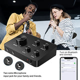 Wireless Microphone Karaoke Mixer System, Dual Handheld Wireless Microphone for Karaoke, Smart TV, PC, Speaker, Amplifier, Church, Wedding - Support HDMI, AUX In/Out
