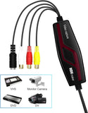 VHS to Digital Converter,Video Capture Card Device,VHS VCR Hi8 Mini DV to Mac Digital Converter,RCA to USB Video Converter for PC TV Tape Player Camcorder,MAC Windows Vista Compatible
