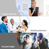 Portable Karaoke Microphone Mixer System Set with Dual UHF Wireless Mic, 3.5mm AUX/Optical/Coaxial in Singing Receiver for KTV, Amplifier, Speaker, PA System, Karaoke Machine, DJ