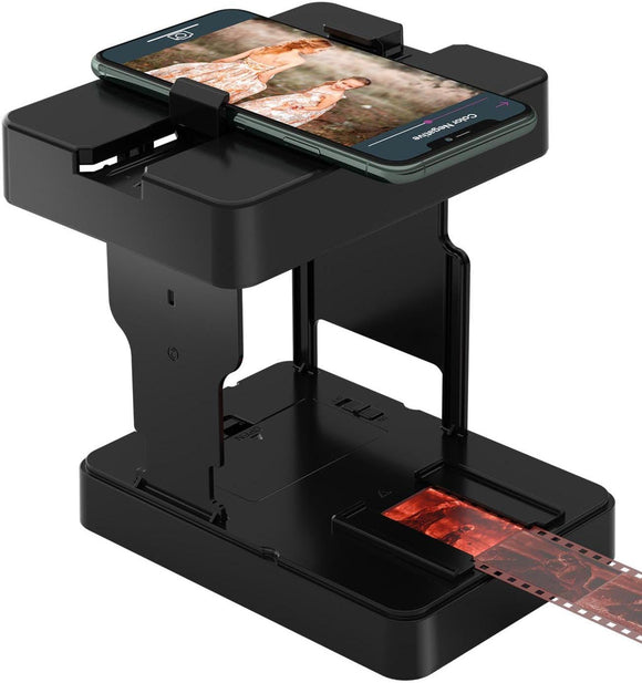 Mobile Film Scanner 35mm, Positive Slide & Negative Scanner Photo Scanner Converts 35mm Slides & Negatives to Digital Photos (2AA Batteries Included)