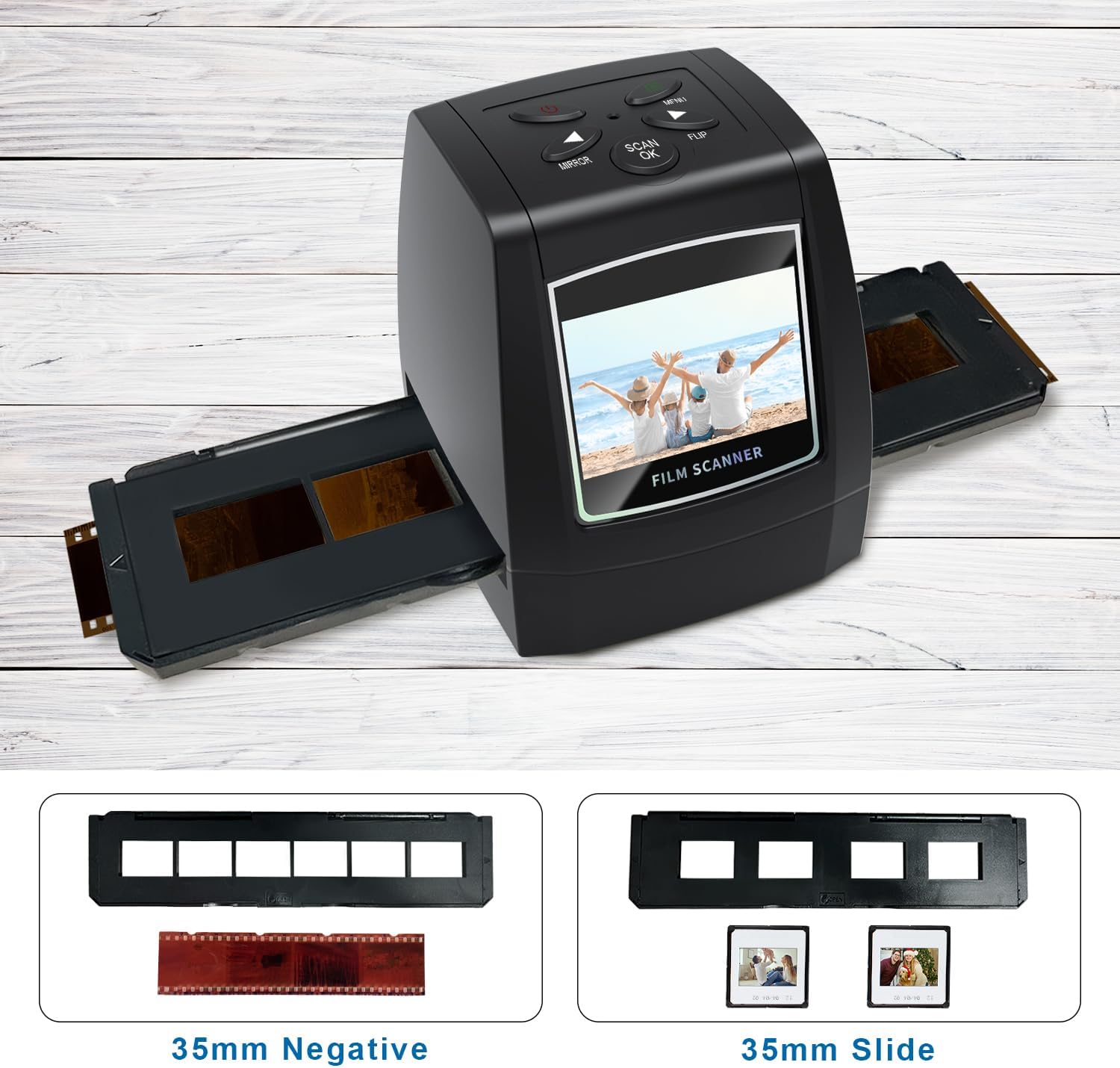 Slide Viewer Light Box, Ultra Slim A4 Size USB Powered Light Pad Scanner With 3 Adjustable Brightness, APP Editing, For Scan Old Slide Negative Film Scanning