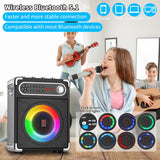 Bluetooth 5.1 Portable Karaoke Machine with two Wireless Microphones