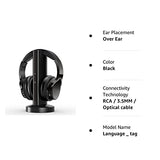 Rybozen Wireless TV Headphones with 2.4G Digital RF Transmitter, Hi-Fi Over-Ear Cordless Headset with RCA / 3.5MM / Optical Port, for Watching Home TV Game Computer Television