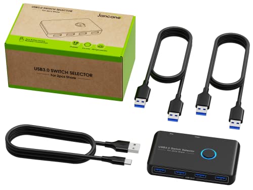 USB 3.0-switch, 4-poorts USB-switchselector Delen van 4 USB 3.0-switch, 4-poorts USB-switchselector Delen van 4