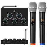 DIGITNOW!Portable Karaoke Microphone Mixer System Set, with Dual UHF Wireless Mic, HDMI-ARC/Optical/AUX & HDMI In/Out in Singing Receiver for Smart TV, PC, KTV, Home Theater, Amplifier, Speaker