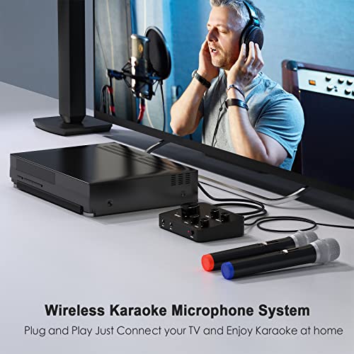 Rybozen Wireless popular Microphone Karaoke Mixer System, Dual Handheld Wireless Microph