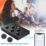 DIGITNOW!Portable Karaoke Microphone Mixer System Set, with Dual UHF Wireless Mic, HDMI-ARC/Optical/AUX & HDMI In/Out in Singing Receiver for Smart TV, PC, KTV, Home Theater, Amplifier, Speaker