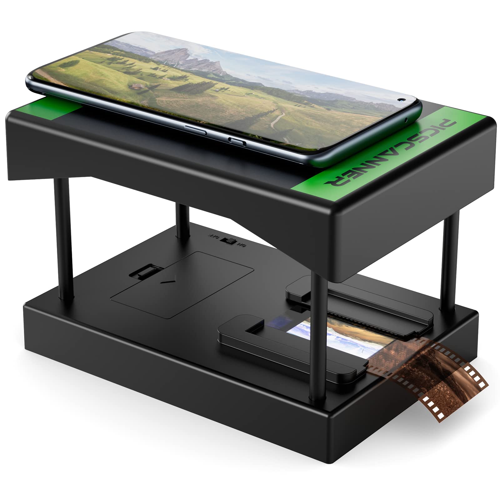 Scanner Per Negativi E Diapositive Rybozen 35mm, Modello M128A, Portatile E Pieghevole Con Luce LED, Usato